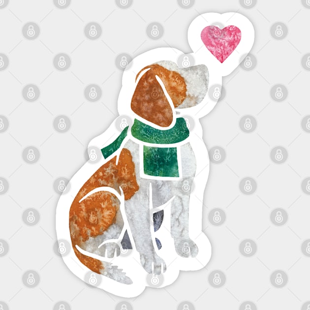 Watercolour Beagle Sticker by animalartbyjess